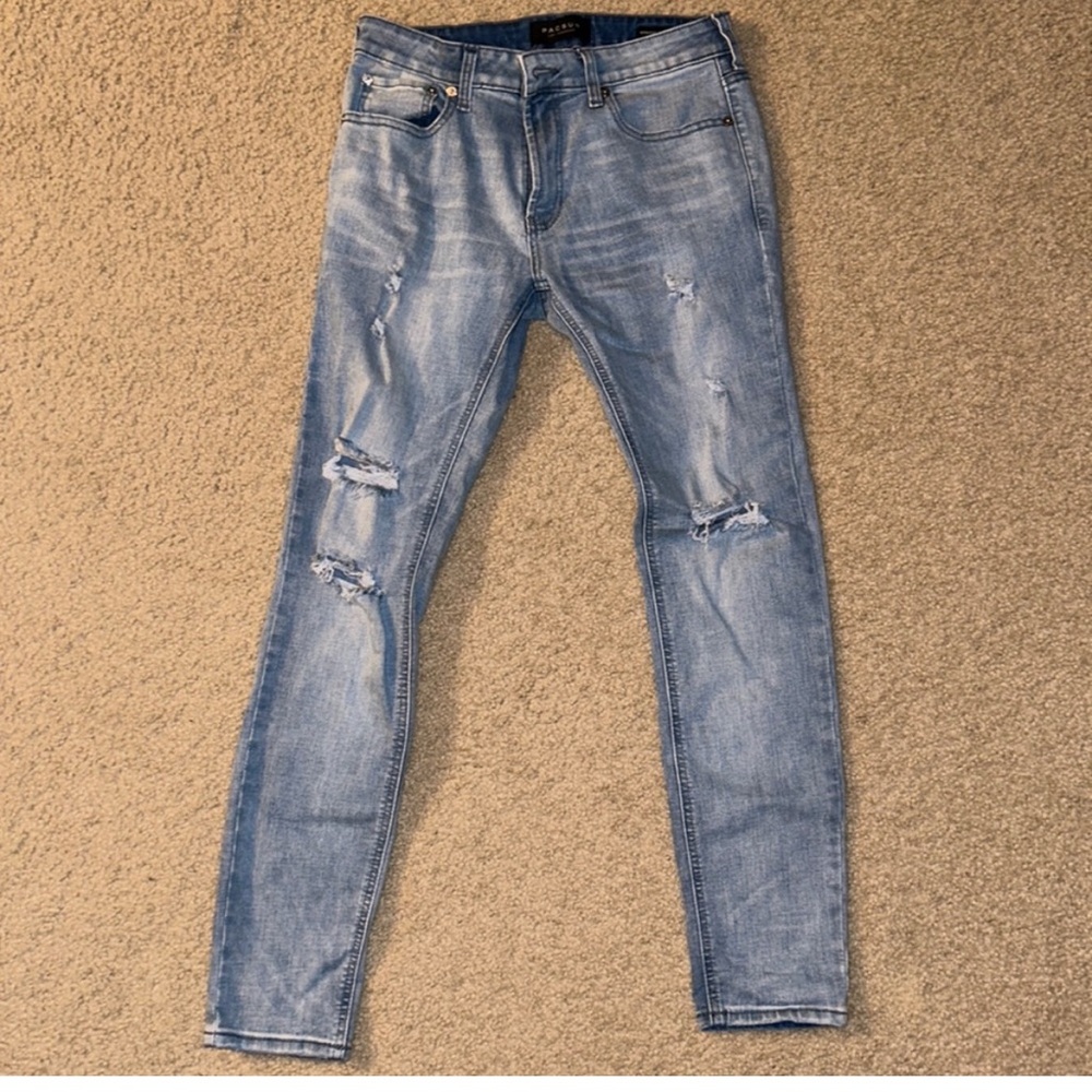 PacSun Blue Skinny Distressed Jeans